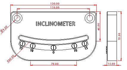 Ball Bubble Inclinometers BBI5810-4 size