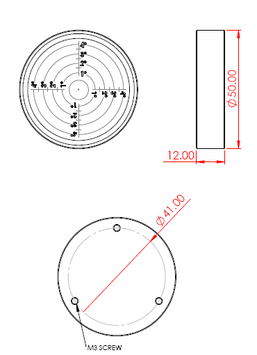 Circular Inclinometer Levels CTL5229-0 size