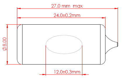 sensor vial 6610-6 (24.0x8 4')